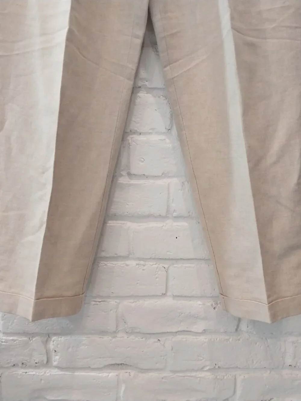 Vintage 90s Dockers Khakis Pants 38x32 Beige Relaxed Fit Two-Pleated Linen Cotto